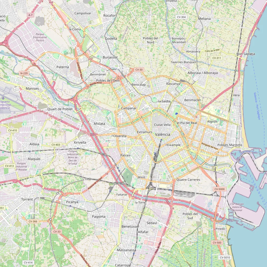 Map of Valencia